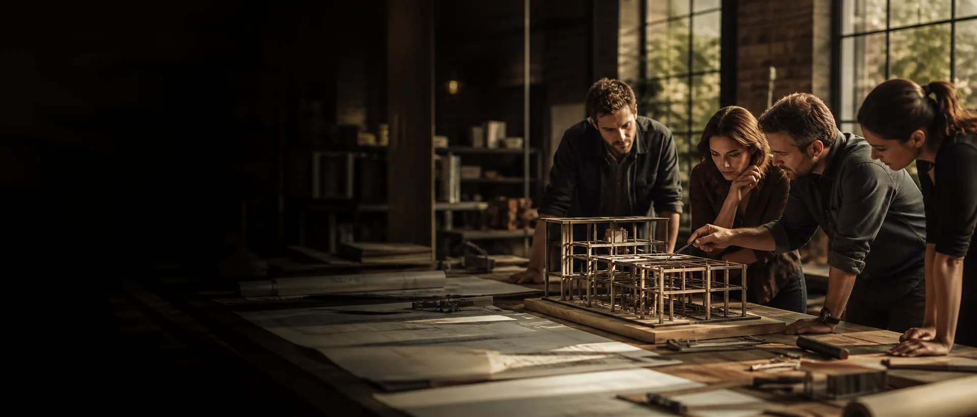A systems team examines a structural model for early signs of instability.